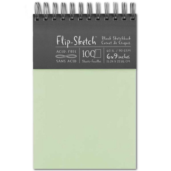 spiral bound sage colored sketch